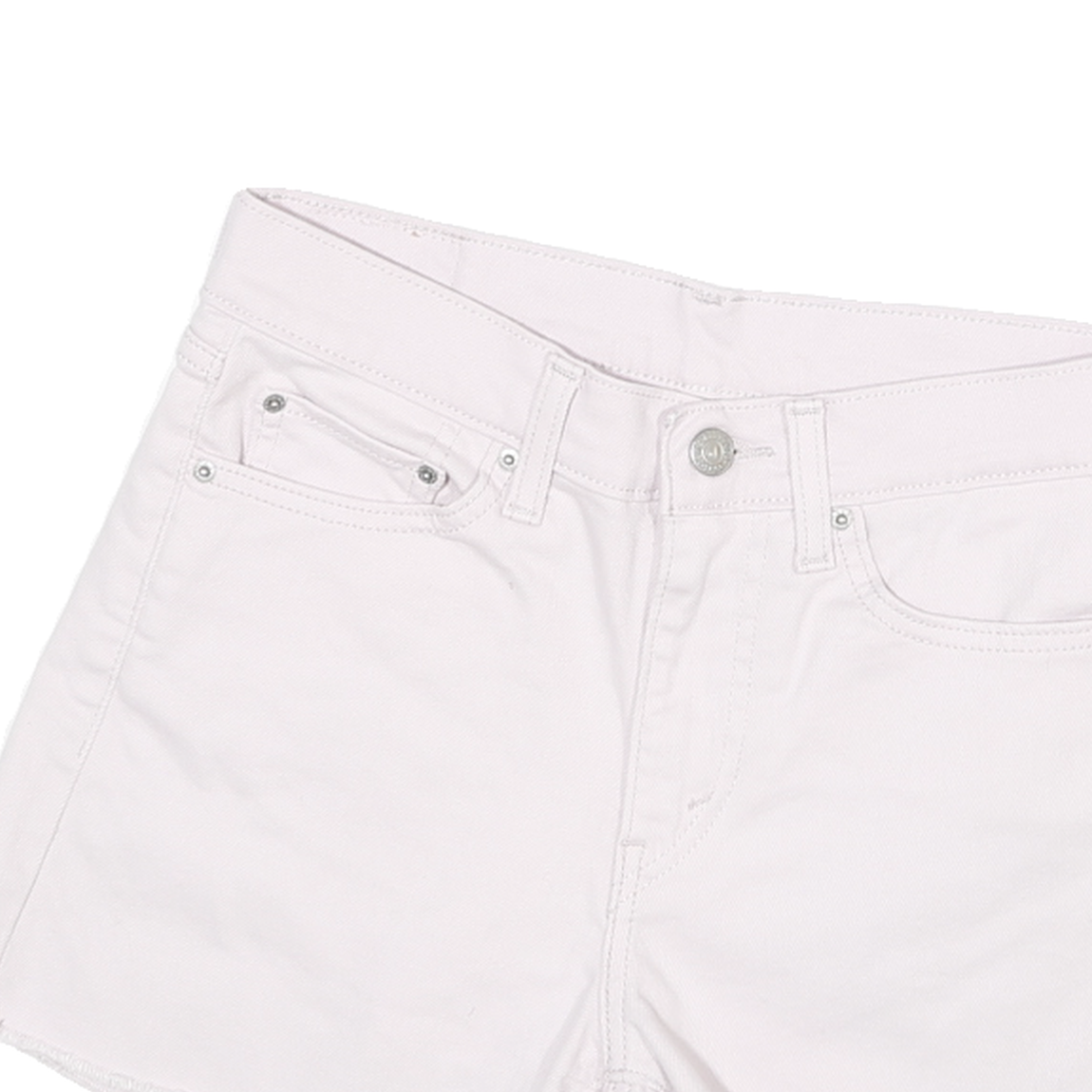 LEVI'S Mens White Denim Cut-Off Shorts M W26 Frayed Hem Casual Summer