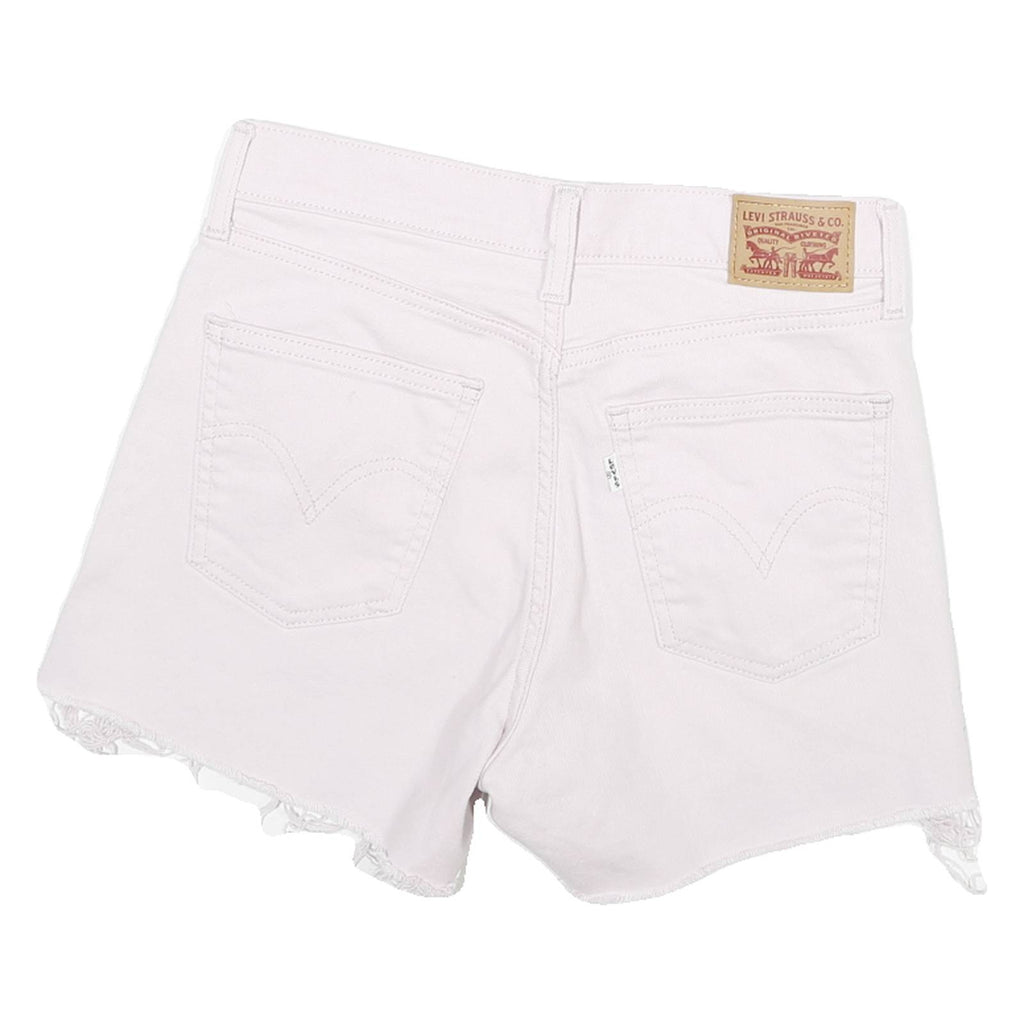 LEVI'S Mens White Denim Cut-Off Shorts M W26 Frayed Hem Casual Summer
