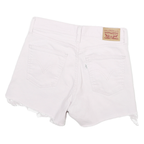 LEVI'S Mens White Denim Cut-Off Shorts M W26 Frayed Hem Casual Summer