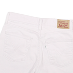 LEVI'S Mens White Denim Cut-Off Shorts M W26 Frayed Hem Casual Summer