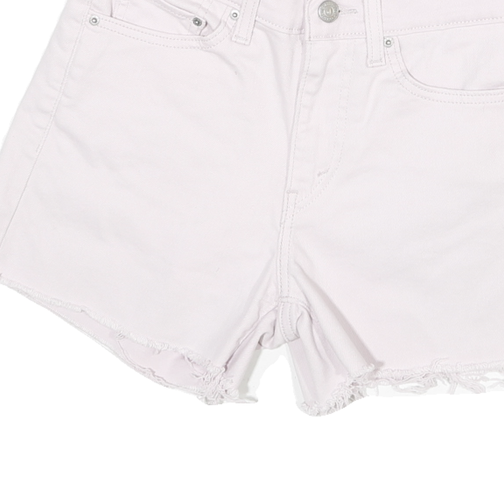 LEVI'S Mens White Denim Cut-Off Shorts M W26 Frayed Hem Casual Summer