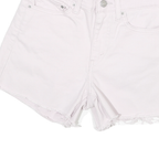 LEVI'S Mens White Denim Cut-Off Shorts M W26 Frayed Hem Casual Summer
