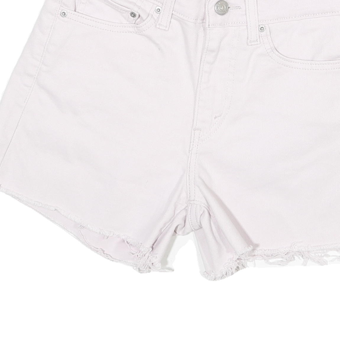 LEVI'S Mens White Denim Cut-Off Shorts M W26 Frayed Hem Casual Summer