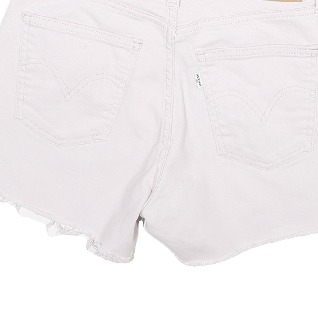 LEVI'S Mens White Denim Cut-Off Shorts M W26 Frayed Hem Casual Summer