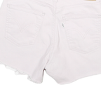 LEVI'S Mens White Denim Cut-Off Shorts M W26 Frayed Hem Casual Summer