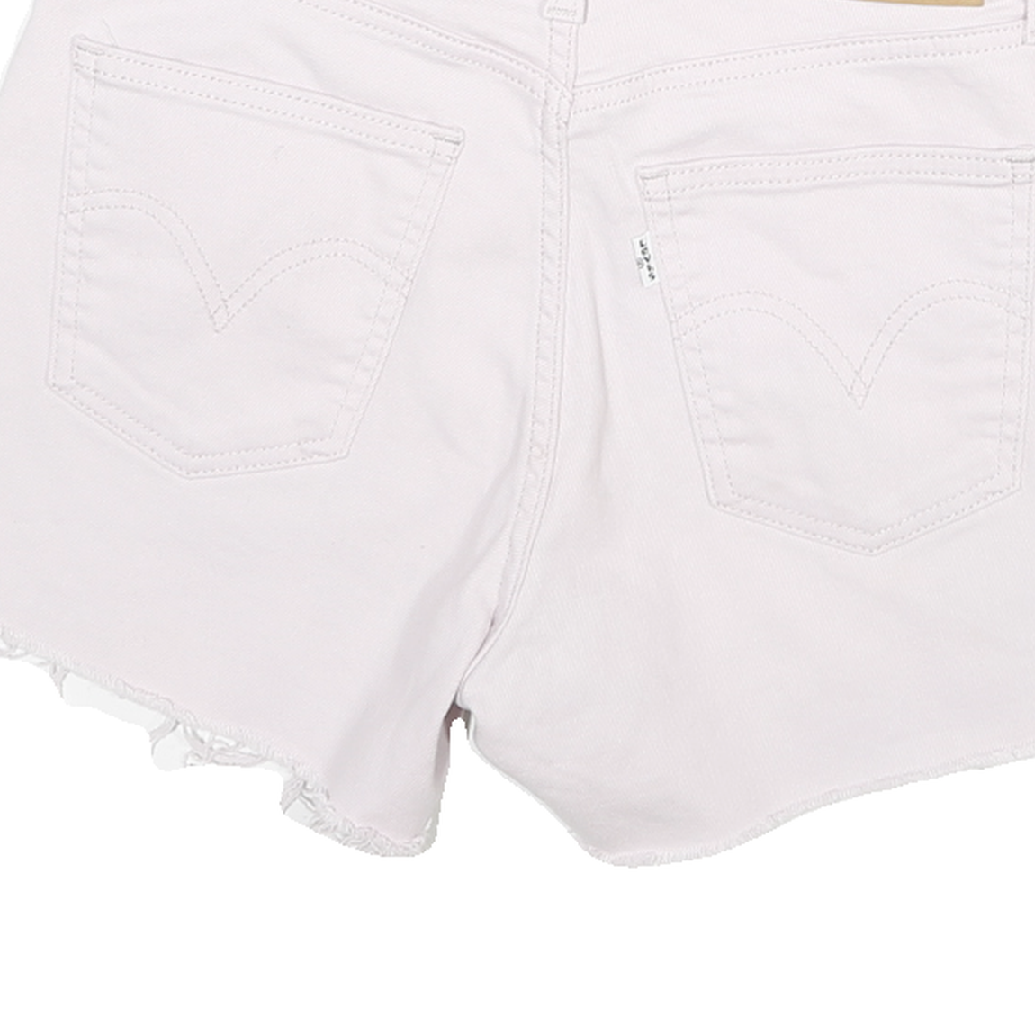 LEVI'S Mens White Denim Cut-Off Shorts M W26 Frayed Hem Casual Summer