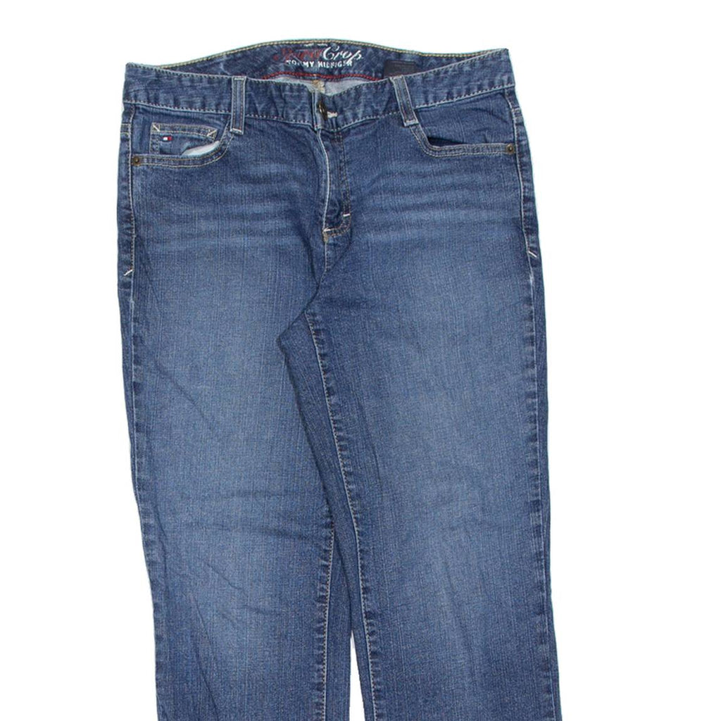 TOMMY HILFIGER Womens Jeans Blue Slim Straight Stone Wash W30 L25