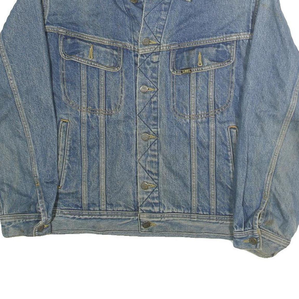 LEE Mens Blue Denim Button Jacket L Cotton Classic Vintage Style Casual