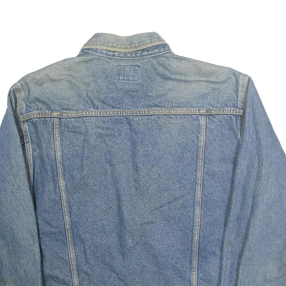 LEE Mens Blue Denim Button Jacket L Cotton Classic Vintage Style Casual
