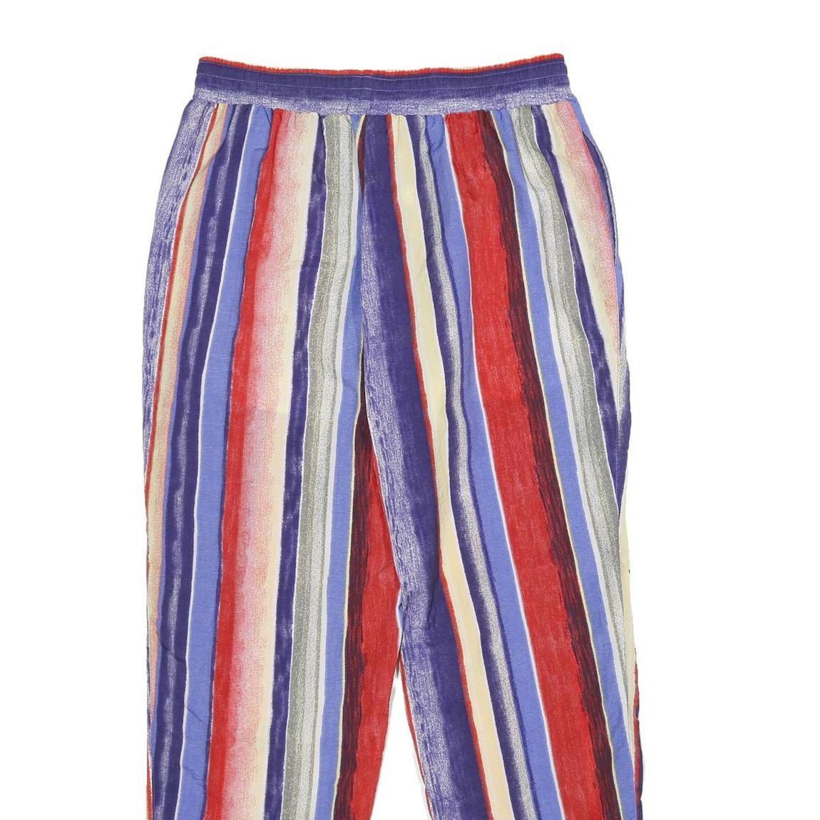 Womens Striped Multi-Coloured Joggers M W28 L32 Relaxed Tapered Polyamide Casual