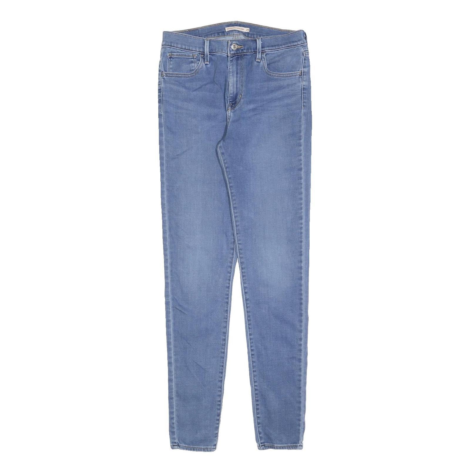 LEVI'S 720 Womens Jeans Blue Slim Skinny Denim Medium W29 L32 Zip