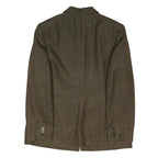 Liz Claiborne Womens Brown Tweed Wool Tailored Jacket UK 12 Button Closure