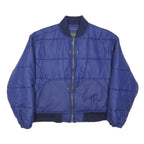 UNITED COLORS OF BENETTON Mens Blue Bomber Jacket S Polyamide Plain Zip Pocket
