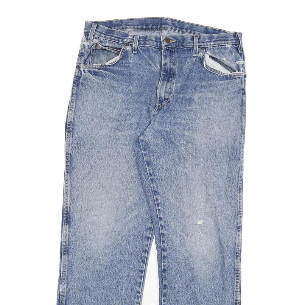 DICKIES Mens Regular Fit Blue Denim Jeans W34 L30 Zip Cotton Blend