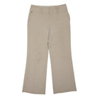 PER UNA Womens Beige Viscose Blend Loose Straight Leg Trousers W32 L30 Casual