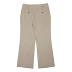PER UNA Womens Beige Viscose Blend Loose Straight Leg Trousers W32 L30 Casual