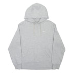 NIKE Mens Grey Pullover Hoodie M Small Swoosh Logo Casual Wear