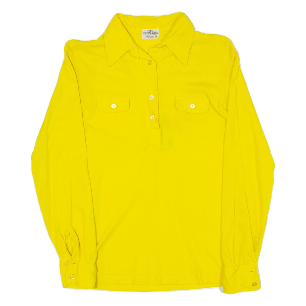 Womens Polo Shirt Yellow Long Sleeve S