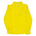 Womens Polo Shirt Yellow Long Sleeve S