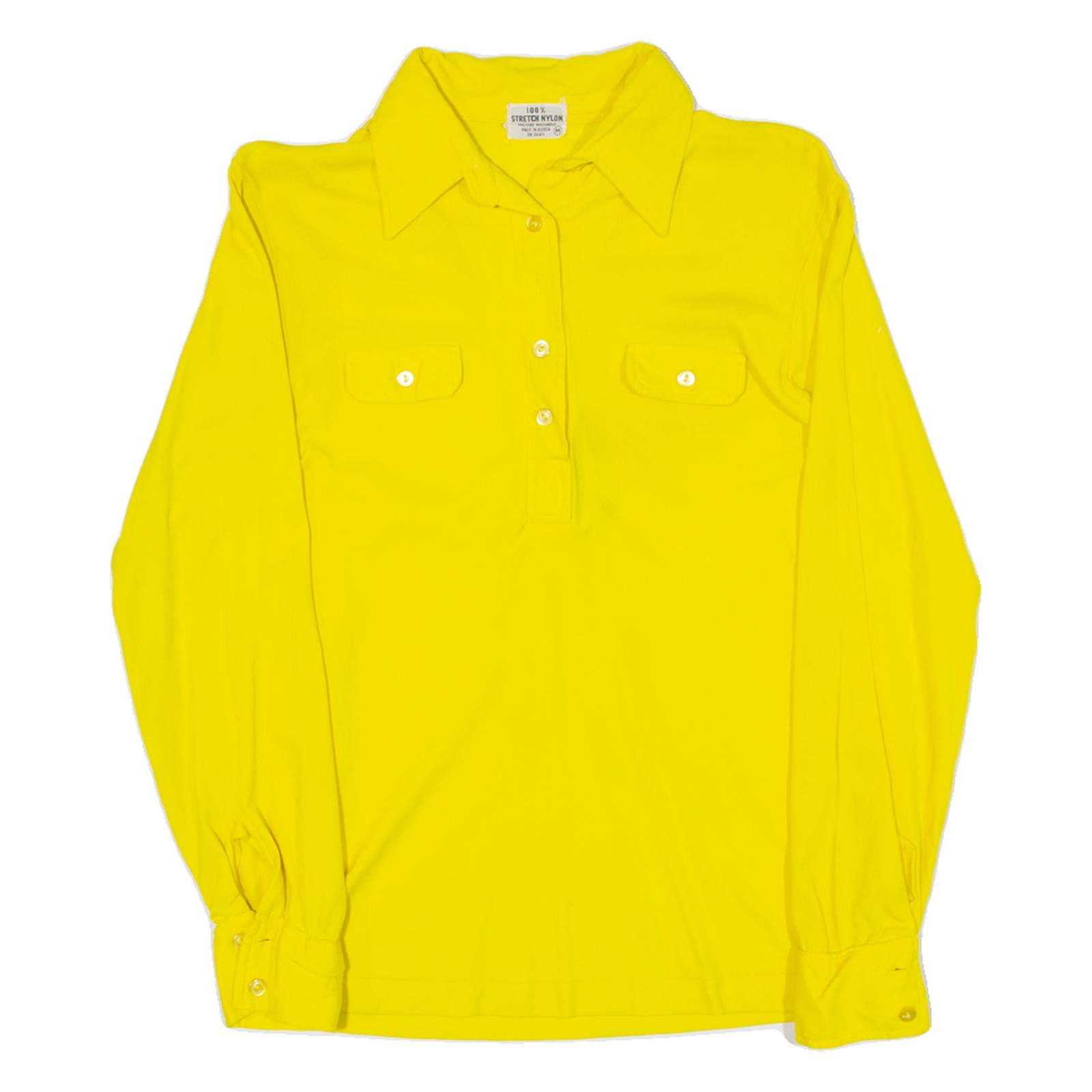 Womens Polo Shirt Yellow Long Sleeve S