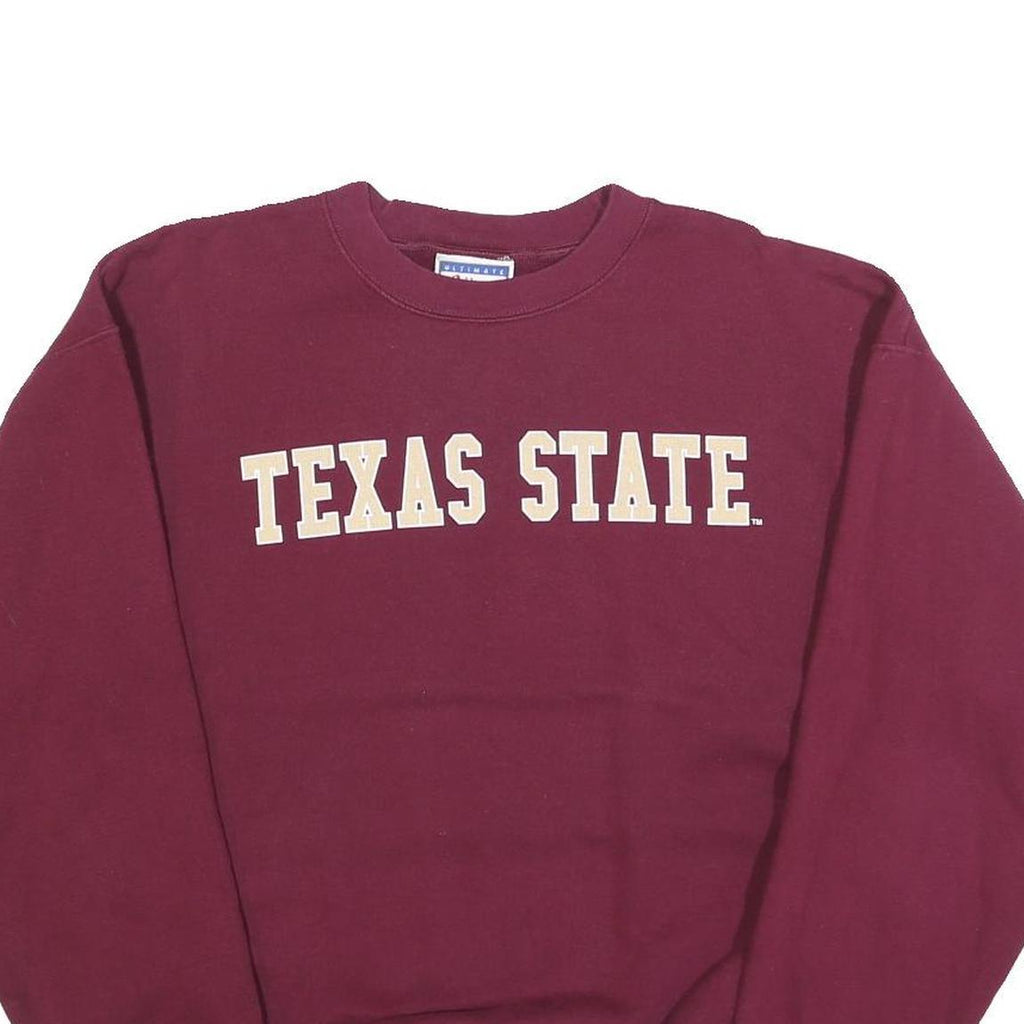 HANES Mens Maroon Texas State Crew Neck M Cotton Blend Sweatshirt