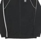 ADIDAS Mens Black White Originals Track Jacket S Polyester Blend Zip Sportswear