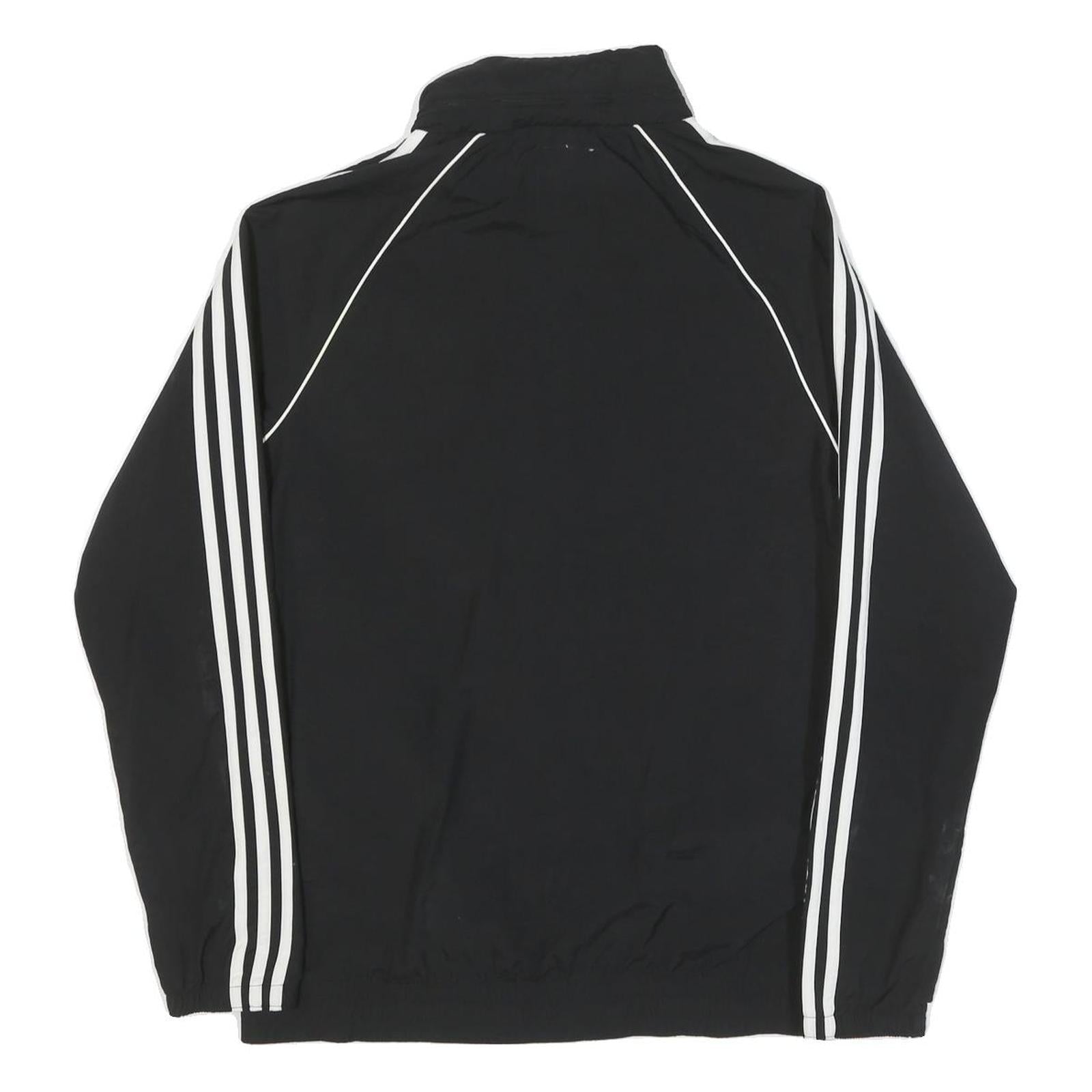 ADIDAS Mens Black White Originals Track Jacket S Polyester Blend Zip Sportswear
