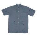 LEVEL DISTRICT Mens Shirt Blue Crazy Pattern 3XL