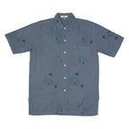 LEVEL DISTRICT Mens Shirt Blue Crazy Pattern 3XL