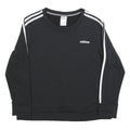ADIDAS Womens Black Crew Neck Sweatshirt L Cotton Blend Sportswear
