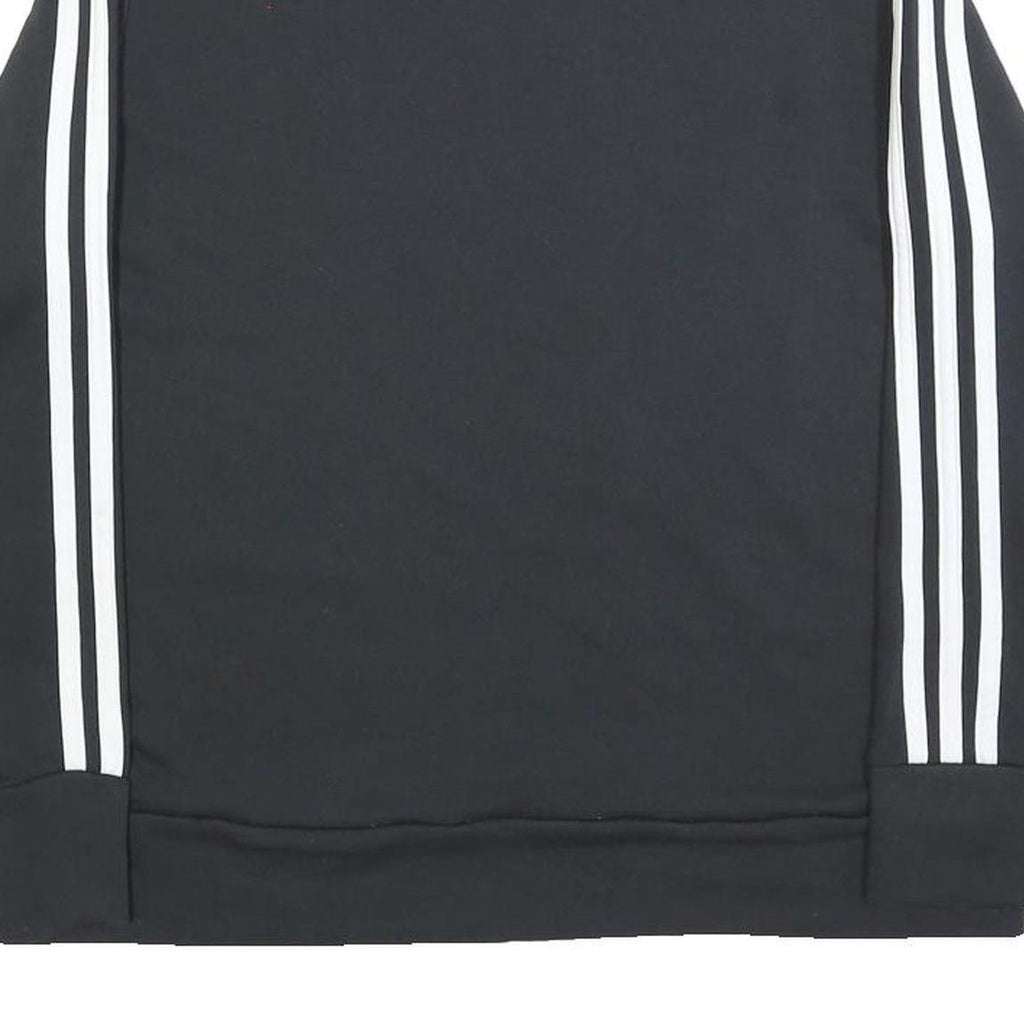 ADIDAS Womens Black Crew Neck Sweatshirt L Cotton Blend Sportswear