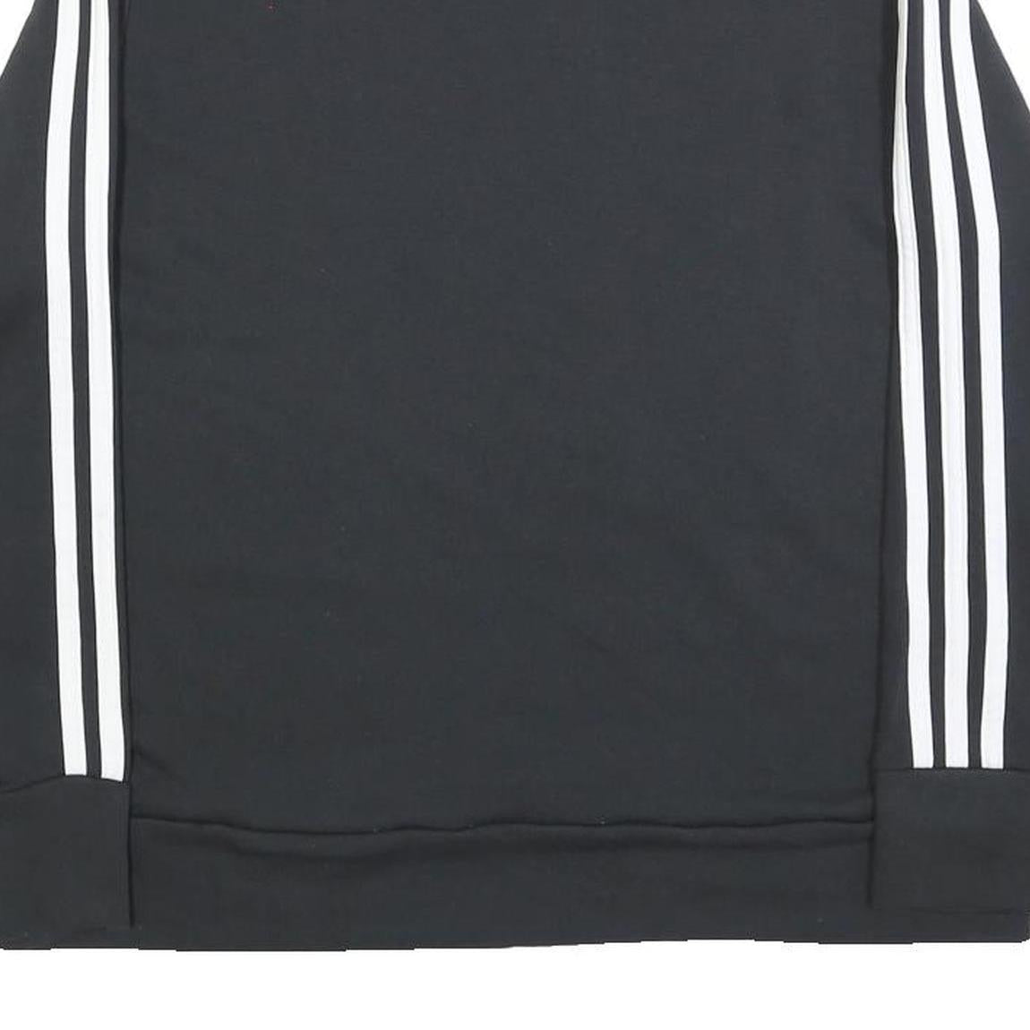 ADIDAS Womens Black Crew Neck Sweatshirt L Cotton Blend Sportswear