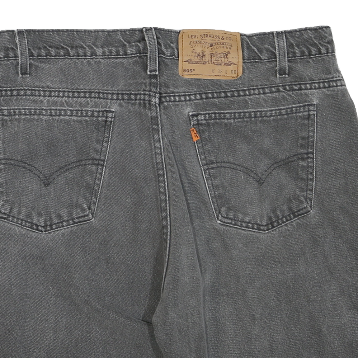 LEVI'S Womens Black Denim Casual Shorts XL W38 Cotton Blend Classic Fit