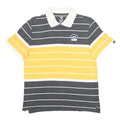 NIKE Mens Grey & Yellow Stripe Short Sleeve Polo Shirt M Athletic Dept Cotton