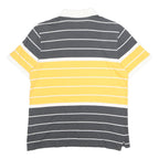 NIKE Mens Grey & Yellow Stripe Short Sleeve Polo Shirt M Athletic Dept Cotton