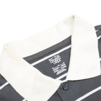 NIKE Mens Grey & Yellow Stripe Short Sleeve Polo Shirt M Athletic Dept Cotton