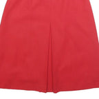 TREVIRA Womens Red Wool Blend Pleated Midi Skirt XS Elegant Classic
