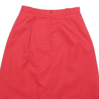 TREVIRA Womens Red Wool Blend Pleated Midi Skirt XS Elegant Classic