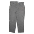 CARHARTT Mens Relaxed Grey Cotton Blend Denim Jeans W37 L30 Workwear Zip Closure