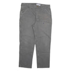 CARHARTT Mens Relaxed Grey Cotton Blend Denim Jeans W37 L30 Workwear Zip Closure