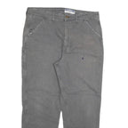 CARHARTT Mens Relaxed Grey Cotton Blend Denim Jeans W37 L30 Workwear Zip Closure