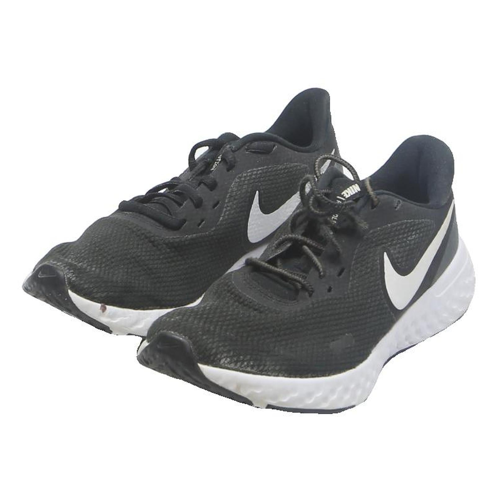 NIKE Womens Running Trainers Black White Synthetic UK 4.5 Lightweight Cushioned
