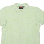 MAMMUT Womens Green Check Shirt L Technical Lightweight Button Shirt Outdoors