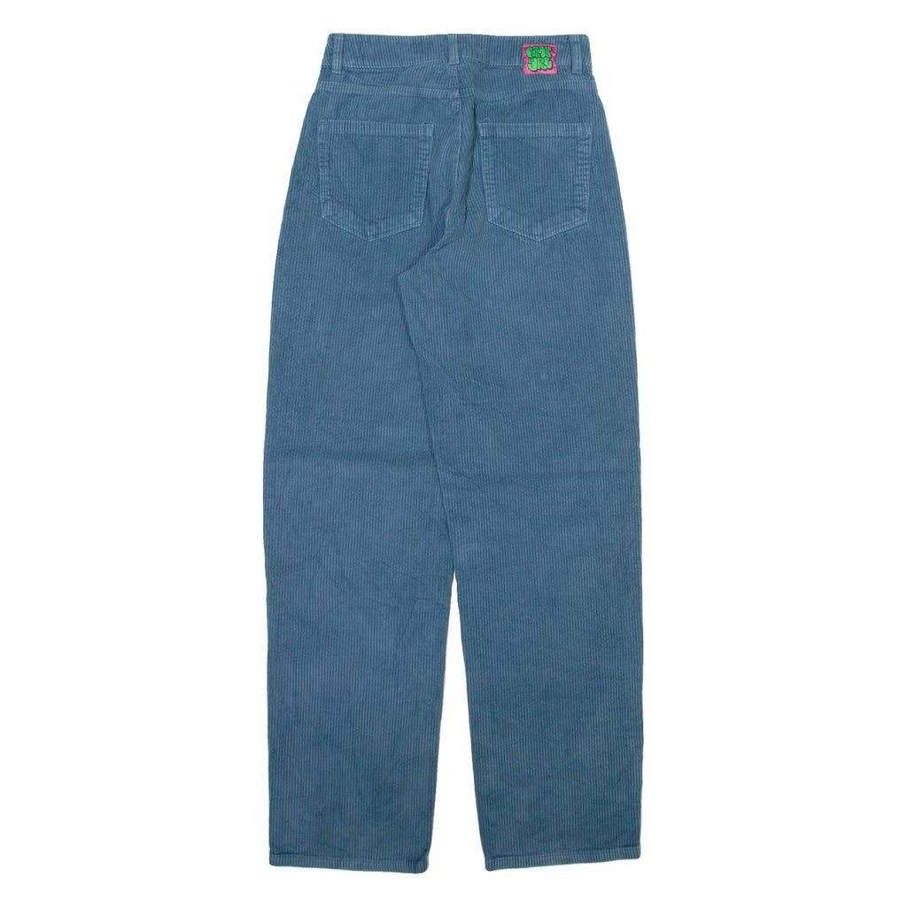 EMPYRE Womens Corduroy Trousers Blue Relaxed Straight W25 L30