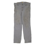 CARHARTT Mens Regular Fit Grey Cotton Blend Jeans W33 L30 Workwear Zip Closure