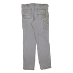 CARHARTT Mens Regular Fit Grey Cotton Blend Jeans W33 L30 Workwear Zip Closure