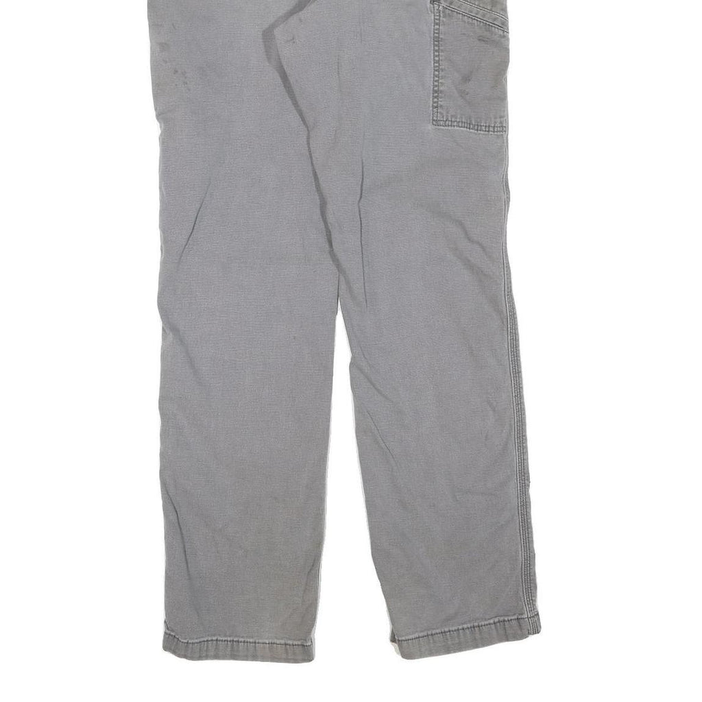 CARHARTT Mens Regular Fit Grey Cotton Blend Jeans W33 L30 Workwear Zip Closure