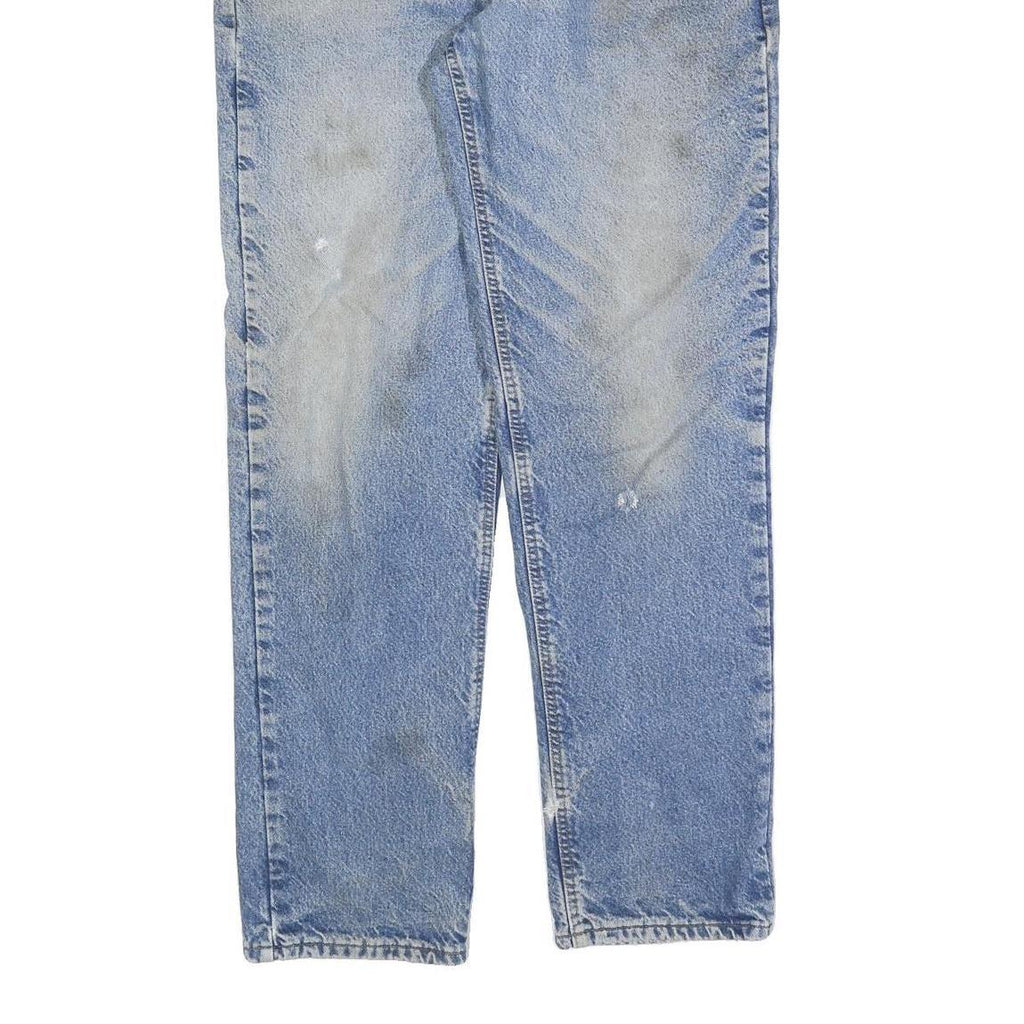 CARHARTT Mens Regular Fit Straight Blue Denim Cotton Blend Medium Wash Jeans W38