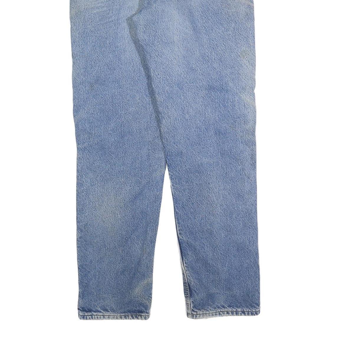 CARHARTT Mens Regular Fit Straight Blue Denim Cotton Blend Medium Wash Jeans W38