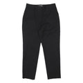 REISS Womens Wool Blend Black Regular Fit Trousers W29 L26 Classic Zip
